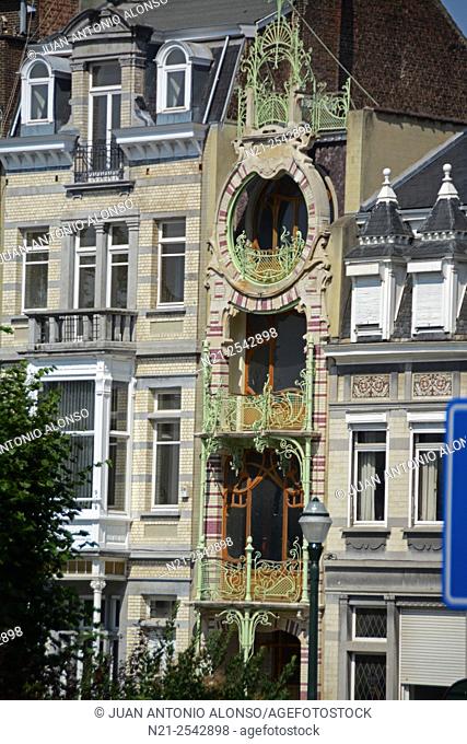 Gustave Strauven's Art Nouveu style Maison Saint-Cyr. Brussels, Belgium, Europe