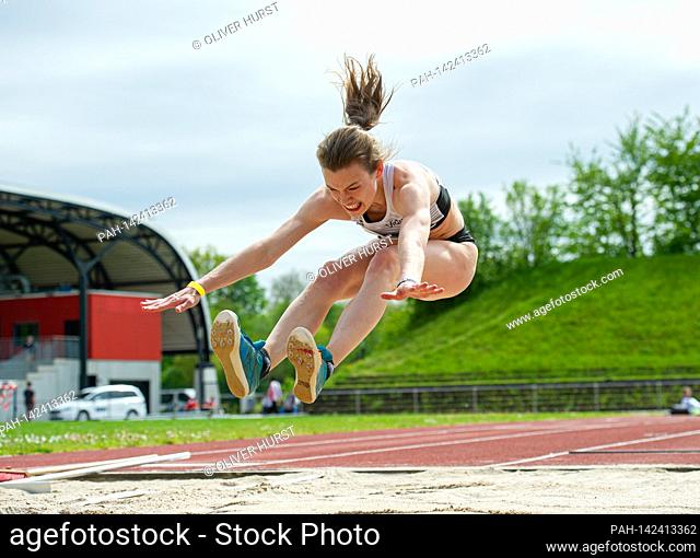 Lea Halmans (SV Saar 05 Saarbrucken). GES / Athletics / 1st Ettlinger Long Jump Meeting, May 8th, 2021 | usage worldwide. - /BW/Deutschland