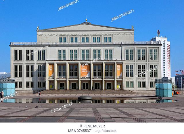 Germany, Sachsen, Leipzig, Augustus square, opera