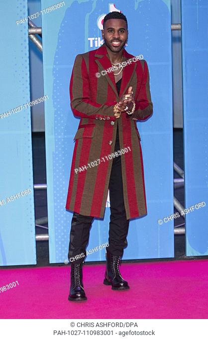 Jason Derulo attends the 2018 MTV EMAs, Europe Music Awards, at Bizkaia Arena in Bilbao Exhibition Centre (BEC) in Bilbao, Spain, on 04 November 2018