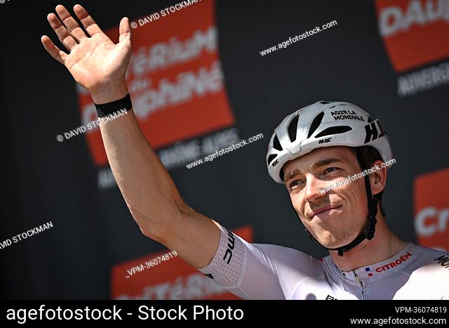 Belgian Stan Dewulf of AG2R Citroen pictured at the start of the third stage of the Criterium du Dauphine cycling race, 169km between Saint-Paulien and...