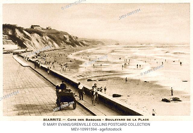 Biarritz, France - Boulveard de la Plage