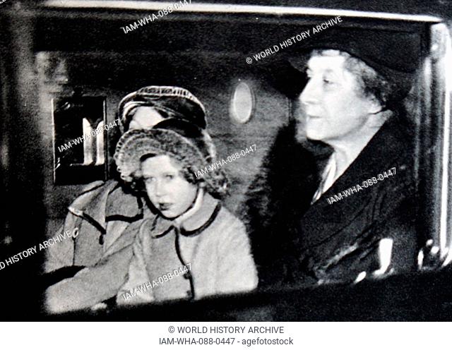Photograph of Queen Elizabeth II (1926 -) and Princess Margaret (1930-2002). Dated 20th Century