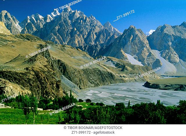 Hunza Valley at Passu. Gojal. North Pakistan