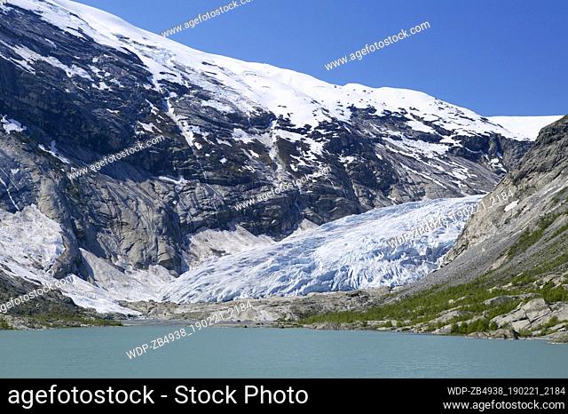 The Nigardsbreen glacier in the Jostedalsbreen National Park, Luster, Sogn og Fjordane, Norway