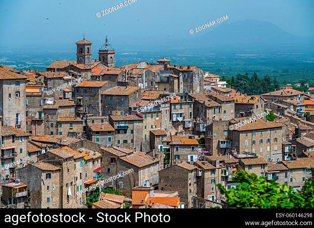 View of the ancient village of Caprarola, in Tuscia, Lazio, Italy