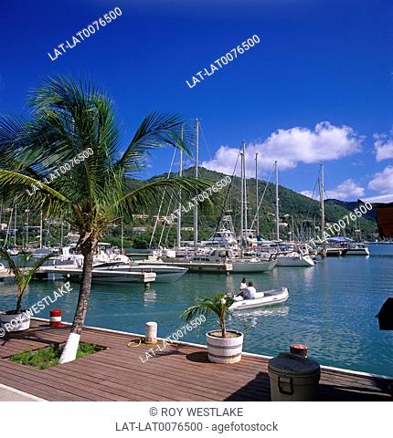 Wickhams's Cay is the inner harbour on the shore at Road Town, the capital of Tortola island