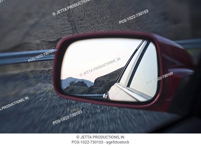 Back of Car in Mirror