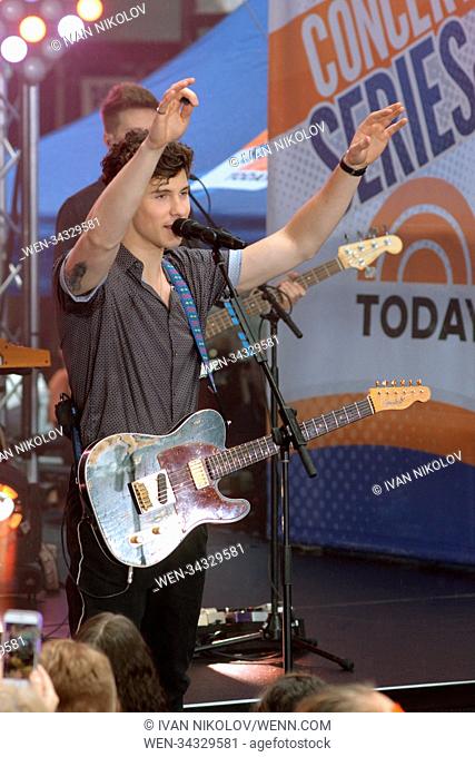 Shawn Mendes performing on NBC's 'Today' Show Featuring: Shawn Mendes Where: New York, New York, United States When: 31 May 2018 Credit: Ivan Nikolov/WENN