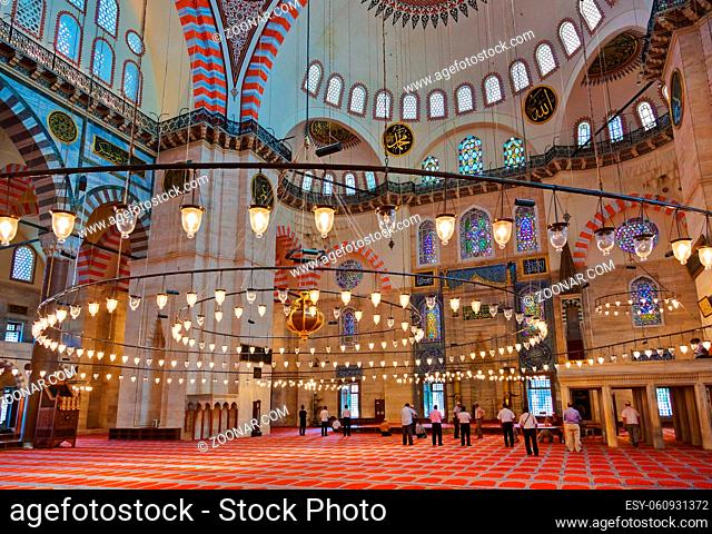 Suleymaniye Mosque in Istanbul Turkey - architecture religion background