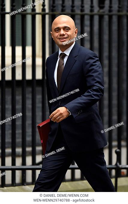 Ministers arrive for Cabinet Meeting at 10 Downing Street. Featuring: Sajid Javid Where: London, United Kingdom When: 18 Oct 2016 Credit: Daniel Deme/WENN