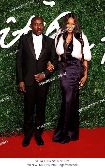 The British Fashion Awards 2014 held at London Coliseum - Arrivals Featuring: Edward Enninful, Naomi Campbell Where: London