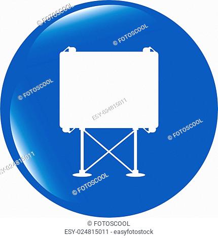 billboard button icon web sign isolated on white background