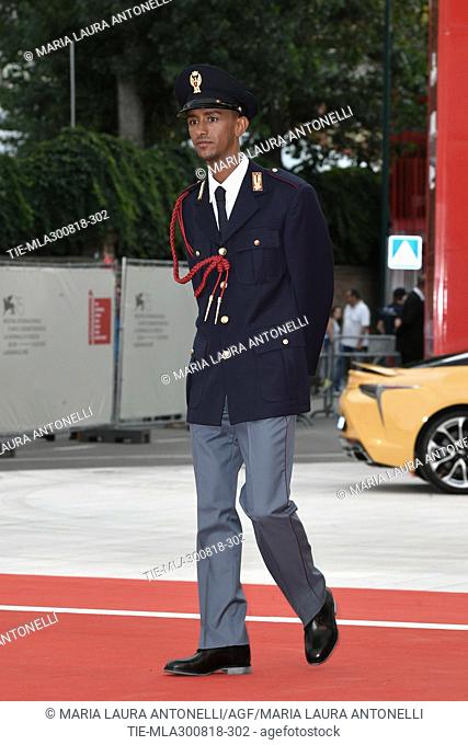 Yeman Crippa middle-distance athlete during 'Roma' red carpet. 75th Venice International Film Festival, Italy 30-08-2018