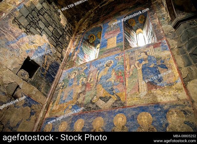 Armenia, Debed Canyon, Akhtala, Akhtala Church, 13th century, interior frescoes