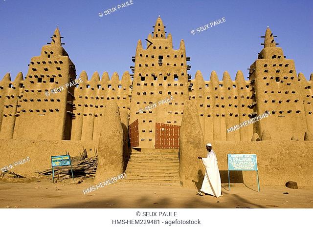 Mali, Mopti Region, Djenne, listed as World Heritage by UNESCO, mosque