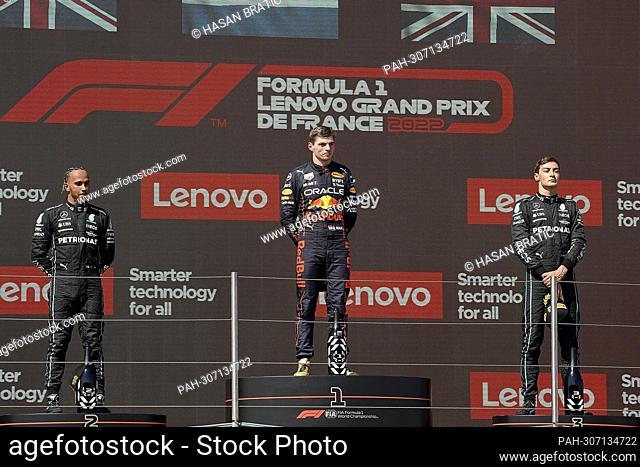 July 24th, 2022, Circuit Paul Ricard, Le Castellet, FORMULA 1 LENOVO GRAND PRIX DE FRANCE 2022, in the picture podium winner Max Verstappen (NEL)