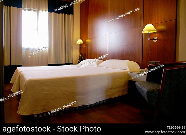 Seville (Spain). Hotel room in the city of Seville