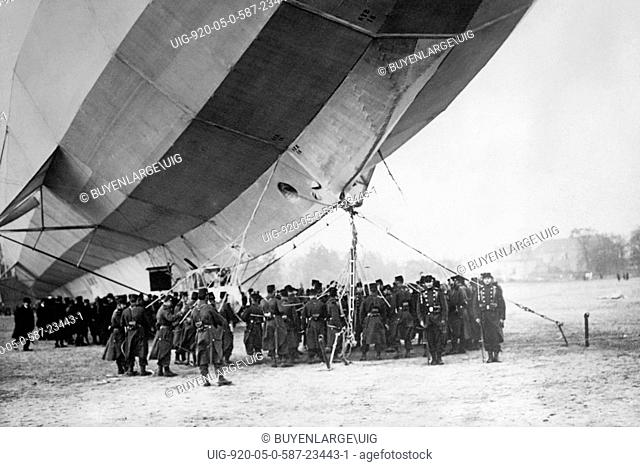 Dirigible with German Soldiers