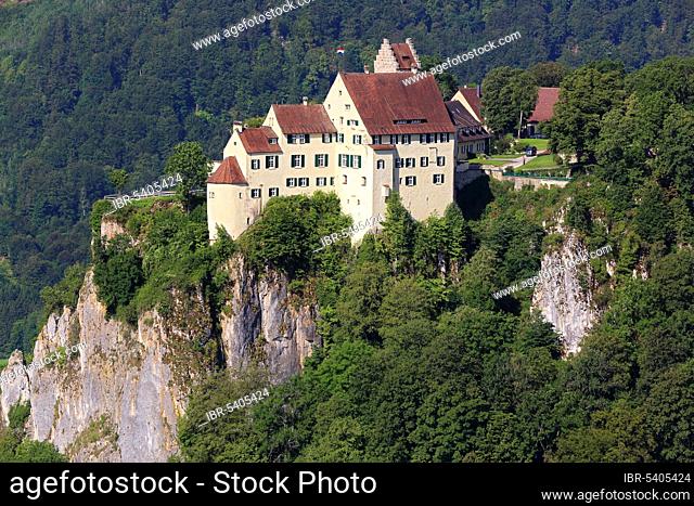 Werenwag Castle, Upper Danube nature park Park, Baden-Württemberg, Germany, Europe
