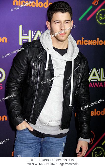 Nickelodeon HALO Awards at Pier 36 in New York City Featuring: Nick Jonas Where: New York City, New York, United States When: 15 Nov 2014 Credit: Joel...