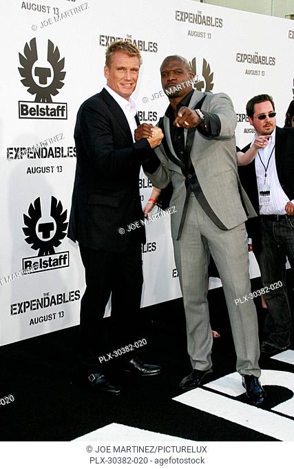 Dolph Lundgren and Terry Crews at the World Premiere of Lionsgate Films' The Expendables. Arrivals held at Grauman’s Chinese Theatre in Hollywood, CA, August 3