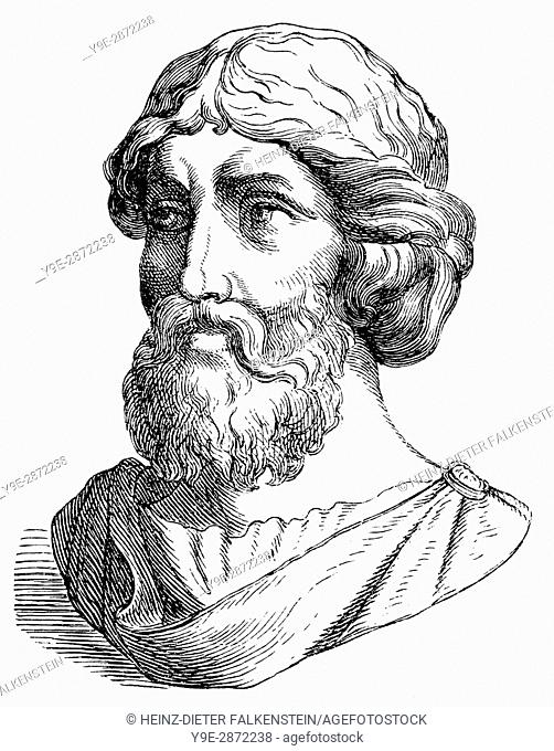 Pythagoras of Samos, an Ionian Greek philosopher, mathematician