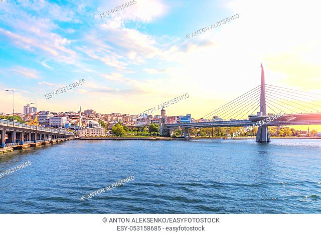 Bridges of Istanbul in Golden Horn, Turkey
