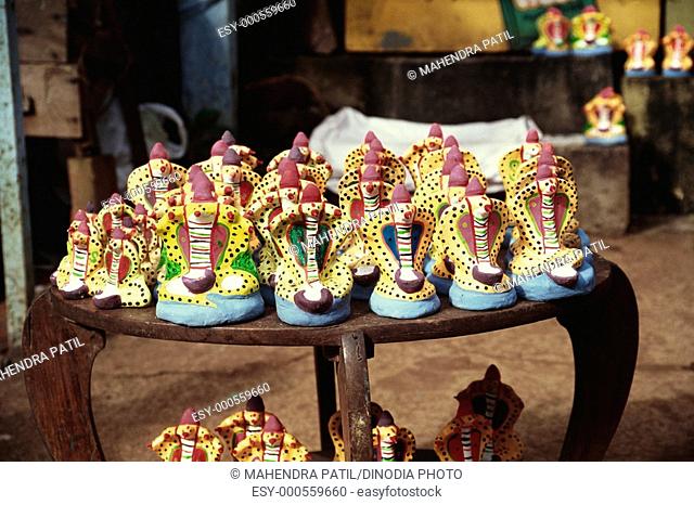 Snake statues for Nagpanchami , Belgaum , Karnataka , India