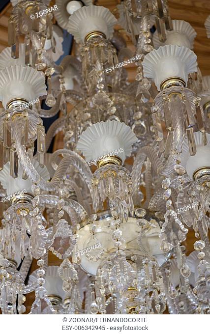 crystal chandelier.Glamour concept background with copy space