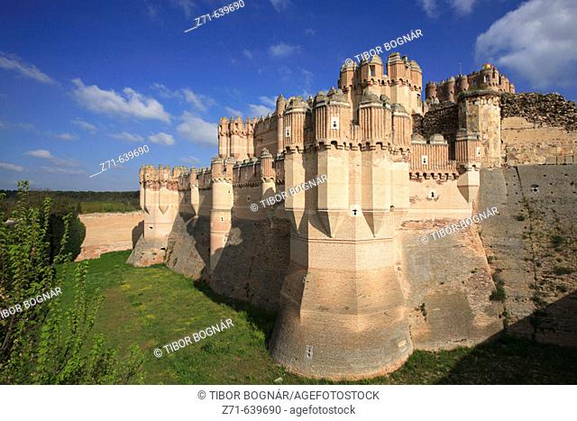 Spain, Castilla Leon, Castillo de Coca castle