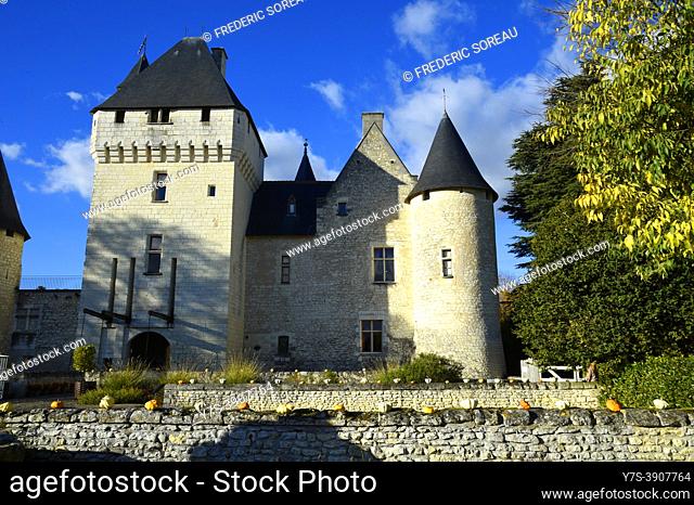 Exterior view at Chateau du Rivau, near Chinon in the Loire Valley, France