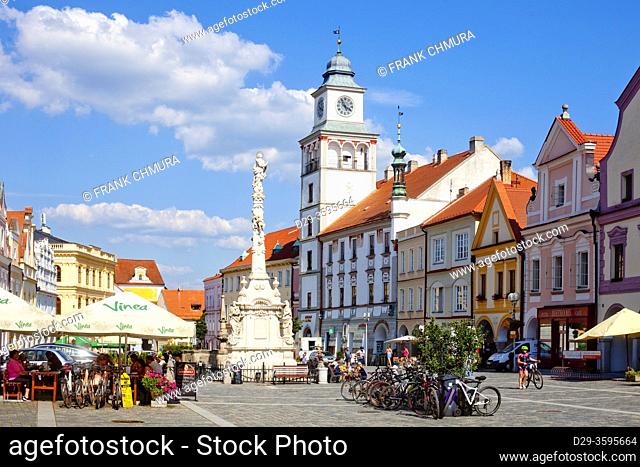 Trebon old town, Masaryk square, Czech republic