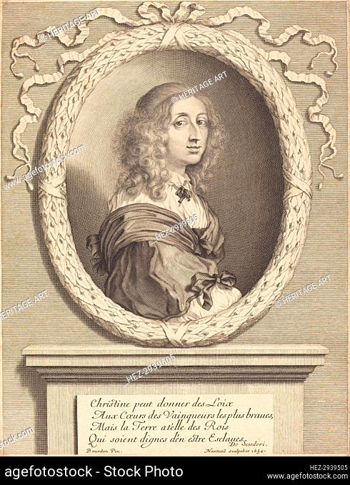 Christina, Queen of Sweden, 1654. Creator: Robert Nanteuil