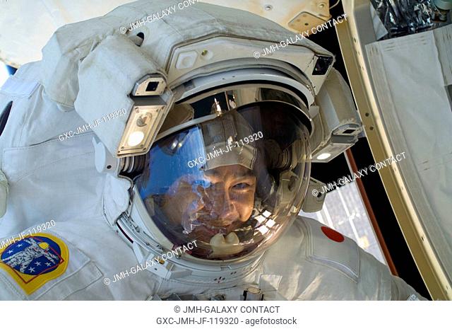 Expedition 33 Flight Engineer Akihiko Hoshide participates in a 6-hour, 38-minute spacewalk outside the International Space Station on Nov. 1, 2012