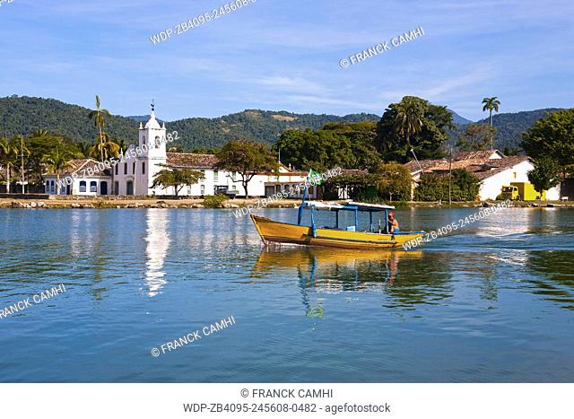 santa rita church of the beautiful portuguese colonial typical town of parati in rio de janeiro state brazil