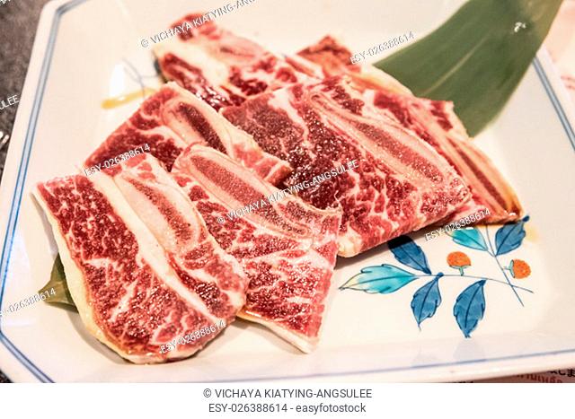 wagyu beef rib premium Japanese meat BBQ yakiniku