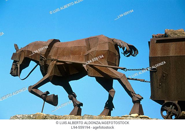 Sculpture. Iron Mine. Mioño, Cantabria, Spain