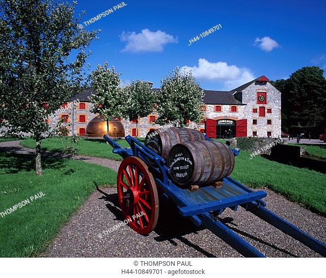 Ireland, Europe, Midleton, County Cork, Jamesons, whisky, heritage centre, Irish Republic, distillery, wooden cart, ba