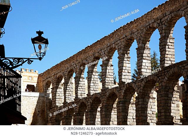 Roman Aqueduct, Segovia, Castile-Leon, Spain