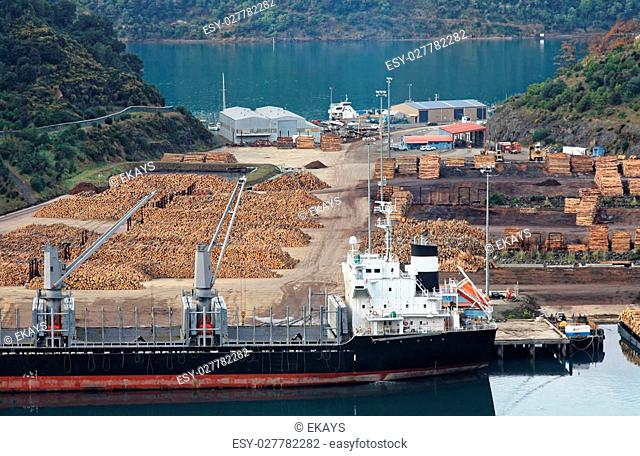Picton timber yard South Island New Zealand