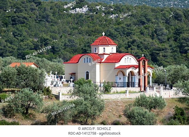 Church, Holy Temple of the Holy Virgin Theotokos, Kanapitsa, Argolis, Peloponnese, Greece
