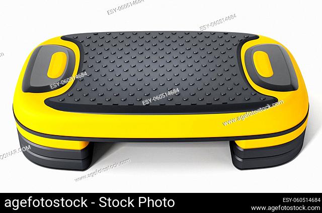 Step board isolated on white background. 3D illustration