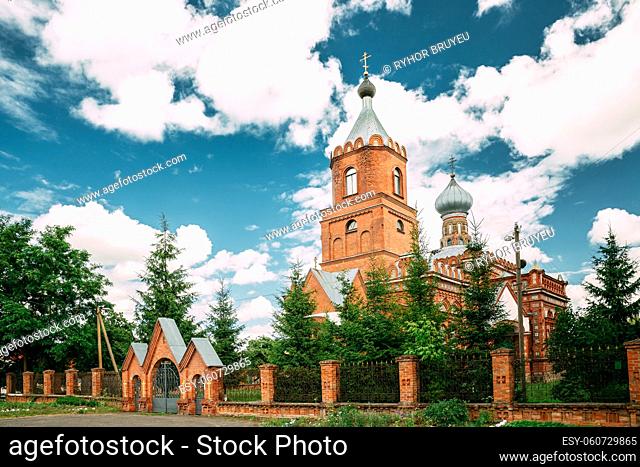 Pirevichi Village, Zhlobin District Of Gomel Region Of Belarus. All Saints Church Is Old Cultural And Architectural Monument