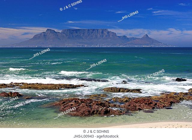 Bloubergstrand, Cape Town, South Africa, Africa, beach with view on Table Mountain