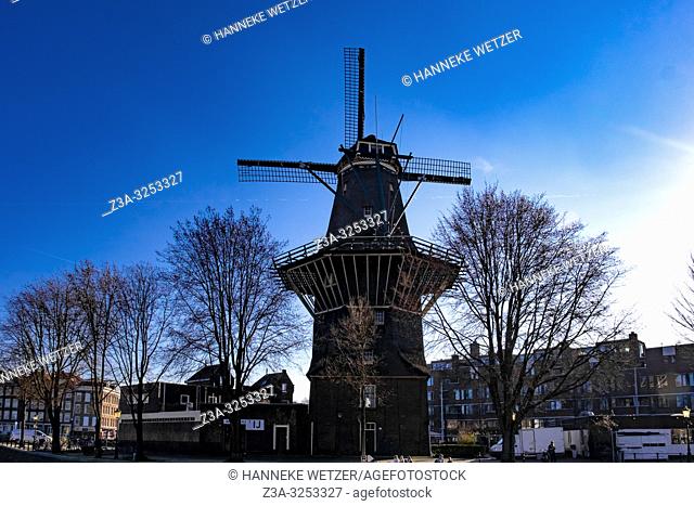 This octagonal windmill dates from 1725 and once served as a flour mill. The large windmill is a distinctive feature of the landscape in Amsterdam Oost