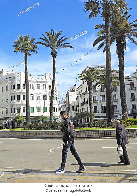 street scene, Place Moulay El Mehdi, Tetouan, Morocco