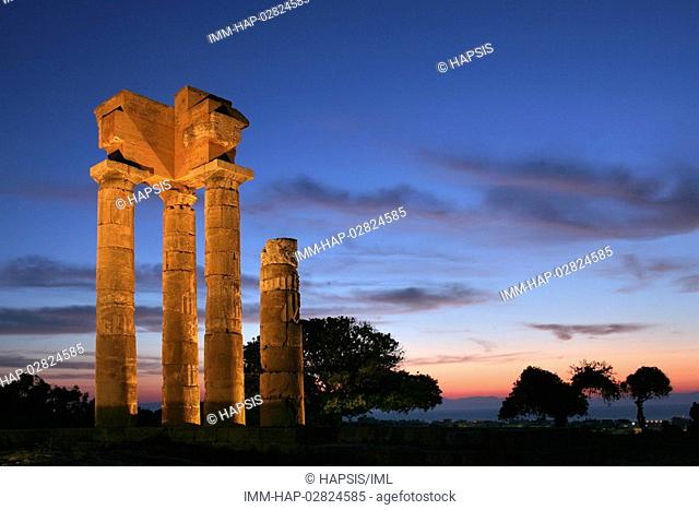 Monte Smith, Temple of Pythian Apollo, Rhodes, Dodecanese, Greece