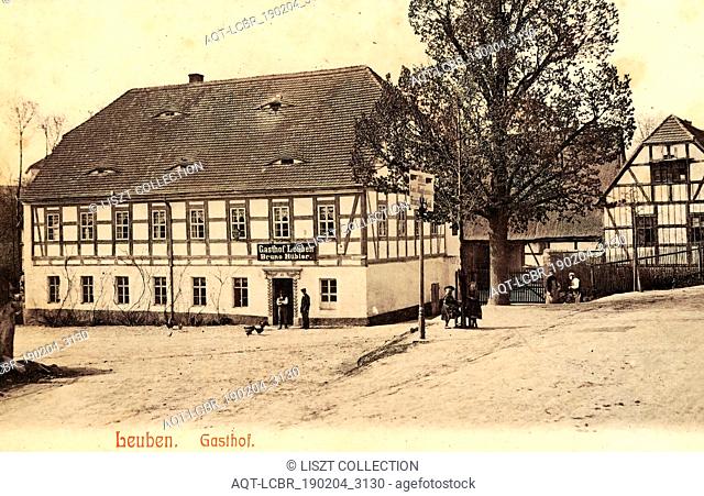 Restaurants in Landkreis Meißen, Leuben (Leuben-Schleinitz), 1903, Landkreis Meißen, Leuben, Gasthof, Germany