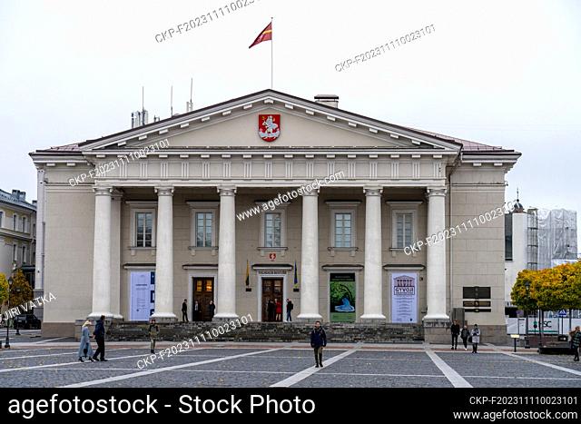 The town hall in Vilnius, Lithuania, October 28, 2023. Gothic style building, rebuilt in neoclassical style, from year 1432. (CTK Photo/Jiri Vatka)